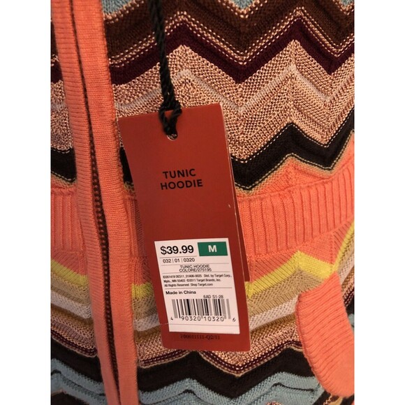MISSONI FOR TARGET Girls Chevron ZigZag Hoodie Sweater Cardigan Zip NEW MEDIUM - Picture 7 of 9